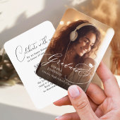 Mini Moderne Calligraphie Photo invitation