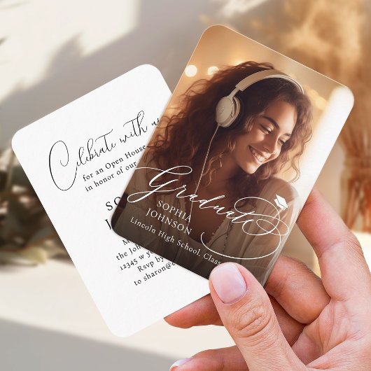 Mini Moderne Calligraphie Photo invitation