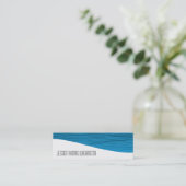 Mini Moderne Carte de visite mince et bleu professionne (Debout devant)
