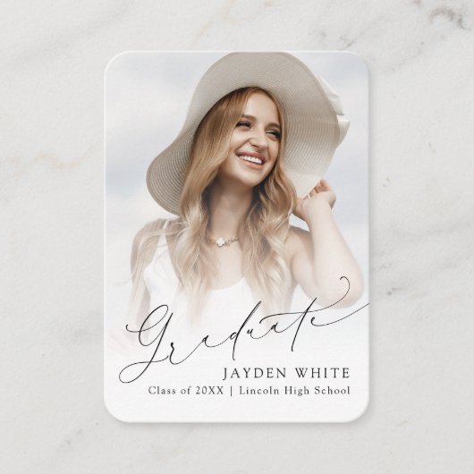 Mini Moderne Chic Script Photo Invitation (Devant)