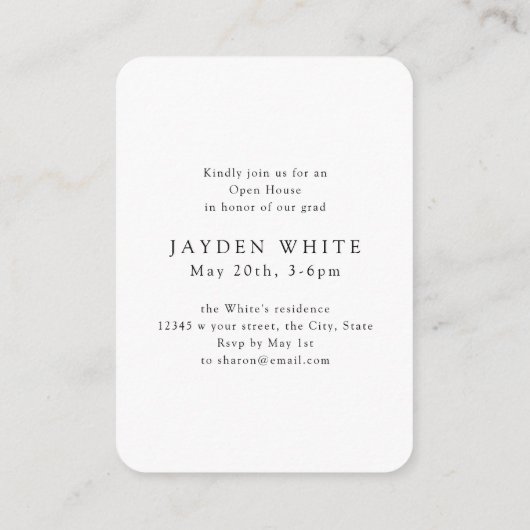 Mini Moderne Chic Script Photo Invitation (Dos)