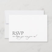 Mini moderne élégant QR Code Mariage RSVP (Devant)