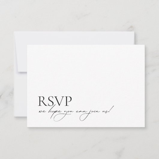 Mini moderne élégant QR Code Mariage RSVP (Devant)