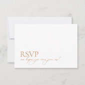 Mini moderne élégant QR Code Mariage RSVP (Devant)