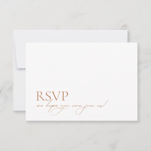 Mini moderne élégant QR Code Mariage RSVP (Devant)