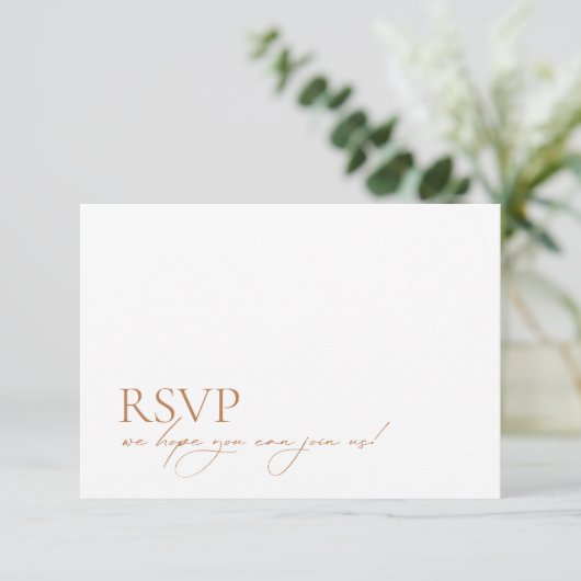 Mini moderne élégant QR Code Mariage RSVP (Debout devant)
