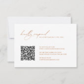Mini moderne élégant QR Code Mariage RSVP (Dos)