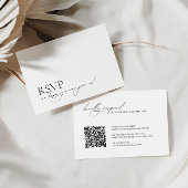 Mini moderne élégant QR Code Mariage RSVP