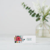 Mini Moderne fleuriste Carte de visite maigre (Debout devant)