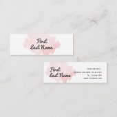 Mini Moderne rougissent le carte de visite PalePink de (Devant / Derrière)