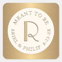 Mini monogramlabel met huwelijksdatum bedoeld om t