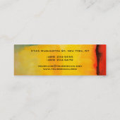 Mini Monogramme Art Abstrait Carte de visite maigre (Dos)