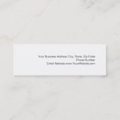 Mini Monogramme blanc Carte de visite de script rouge (Dos)