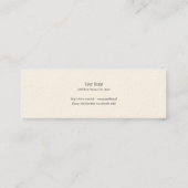 Mini Monogramme de crème Carte de visite Std maigre (Dos)