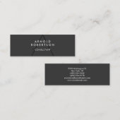 Mini Monogramme mince Carte de visite gris clair tendan (Devant / Derrière)