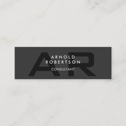 Mini Monogramme mince Carte de visite gris clair tendan (Devant)