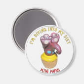 Mini Mons "Plonger dans un régime" Magnet (Recto/Verso)