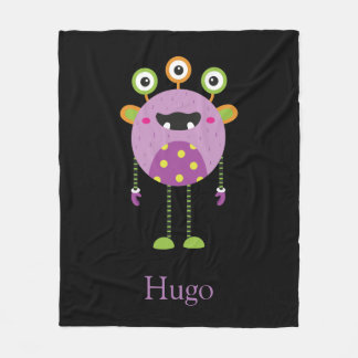 mini-monster, schattig, paars, kindermeisje fleece deken