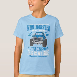 Mini Monster Truck Manic Little Trucker Boy T-Sh T-shirt