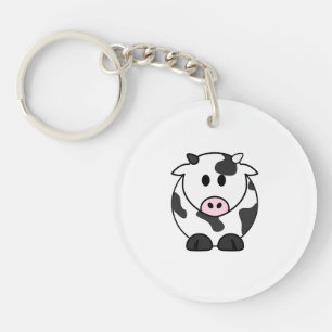Mini Moo – Vache Rondouillarde Porte-Clés en Acryl