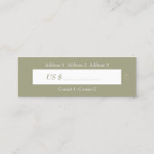 Mini Moon Mandala - Prix du produit, Carte de visite (Dos)