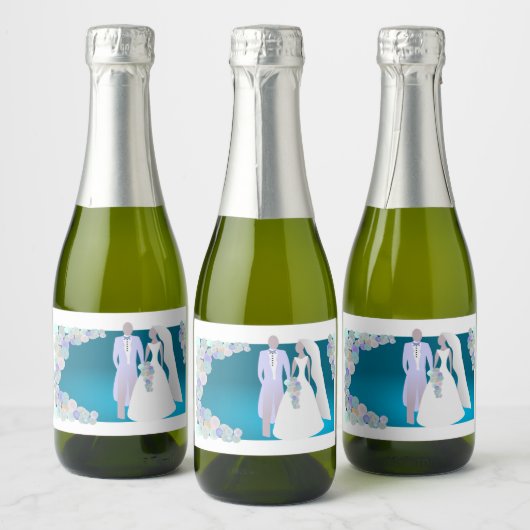 Mini Mousserende Wijn etiketten! Sparkling Wijnetiket (Flessen)