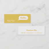 Mini Moutarde maigre simple de carte de visite du (Devant / Derrière)