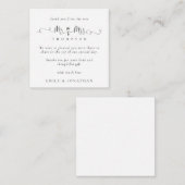 MINI Mr. Key Motif Script Wedding Hartelijk dank Notitiekaartje (Voorkant / Achterkant)