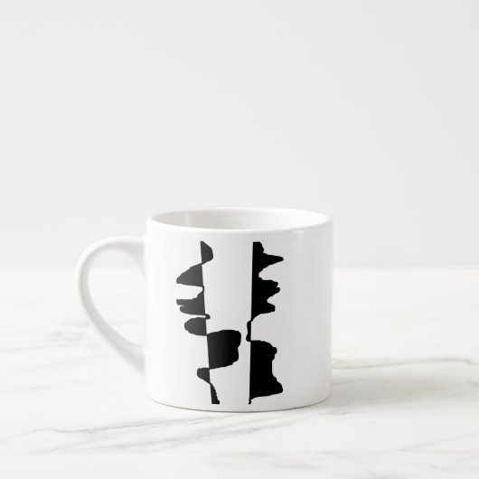 Mini Mug Expresso Art Abstrait Dual Face (Gauche)