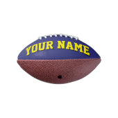 Mini NAVY BLUE EN GEEL, gepersonaliseerd Football (Gedraaid 270)