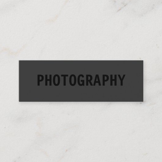 Mini Nettoyer le Carte de visite photographe noir simpl (Devant)