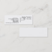 Mini Nettoyer un simple monogramme gris Carte de visite (Devant / Derrière)