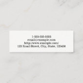 Mini Nettoyez, minimaliste, carte de visite (Dos)
