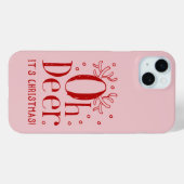 Mini Noël Oh cerf iPhone 15 plus coque (Verso (horizontal))