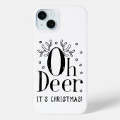 Mini Noël Oh cerf iPhone 15 plus coque (Verso)