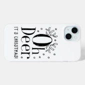 Mini Noël Oh cerf iPhone 15 plus coque (Verso (horizontal))