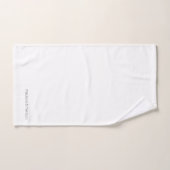 Mini noir blanc nom personnalisé monogramme simple (Serviette à main)