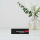 Mini Noir Rouge Consultant Unique Carte de visite maigr (Debout devant)