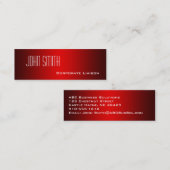 Mini Nuances de rouge Professionnel Carte de visite min (Devant / Derrière)