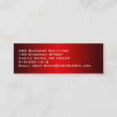 Mini Nuances de rouge Professionnel Carte de visite min (Dos)