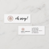 Mini Oh rupture ! Carte de visite de photographe de (Devant / Derrière)