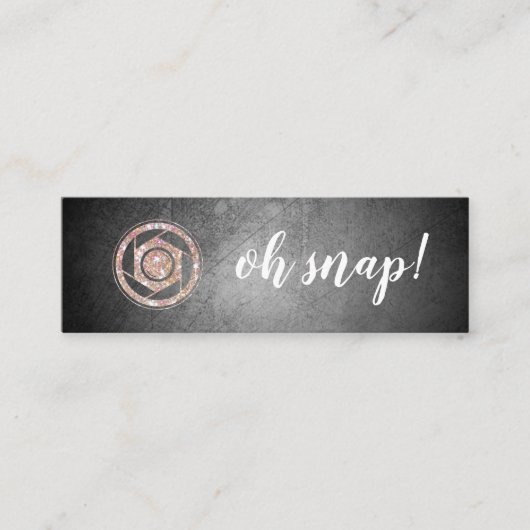 Mini Oh rupture ! Carte de visite de photographe de (Devant)