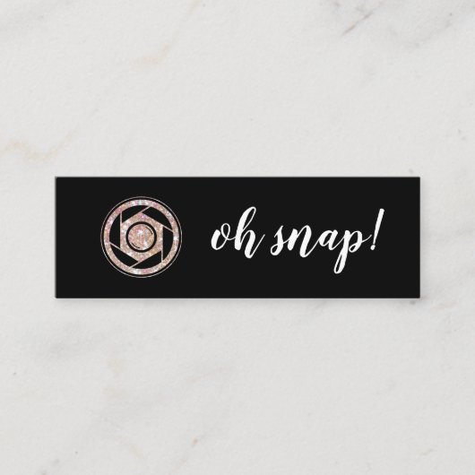 Mini Oh rupture ! Carte de visite de photographe de (Devant)