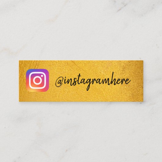 Mini or carte de visite des médias sociaux (Devant)