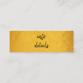 Mini or carte de visite des médias sociaux (Dos)