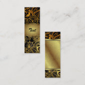 Mini Or floral G523 de griffonnage de carte de visite (Devant / Derrière)