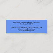 Mini Orb bleu foncé carte de visite bleu brillant (Dos)