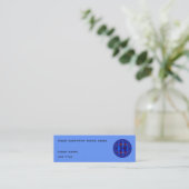 Mini Orb bleu foncé carte de visite bleu brillant (Debout devant)