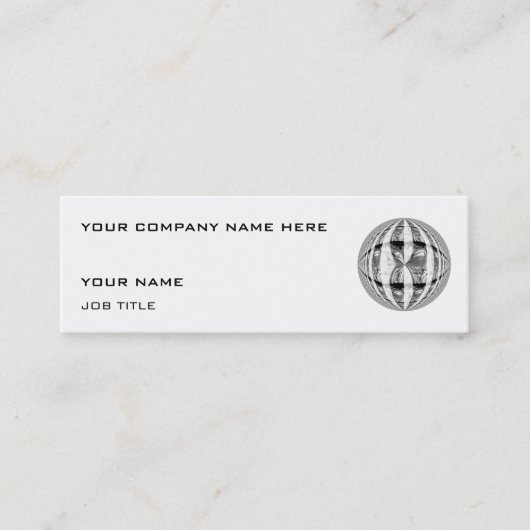 Mini Orb Chrome carte de visite blanc maigre (Devant)