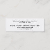 Mini Orb Chrome carte de visite blanc maigre (Dos)